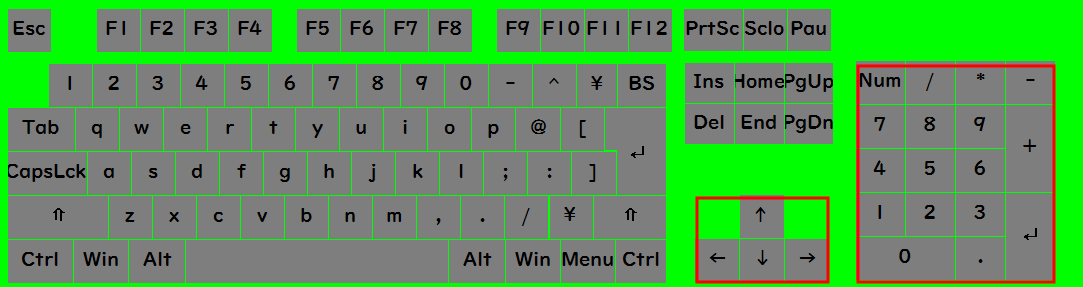キーボード操作